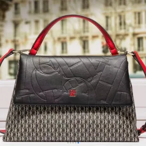 100% Genuine Leather Top-handle Trapeze Bag Luxury Brand Designer Purses
