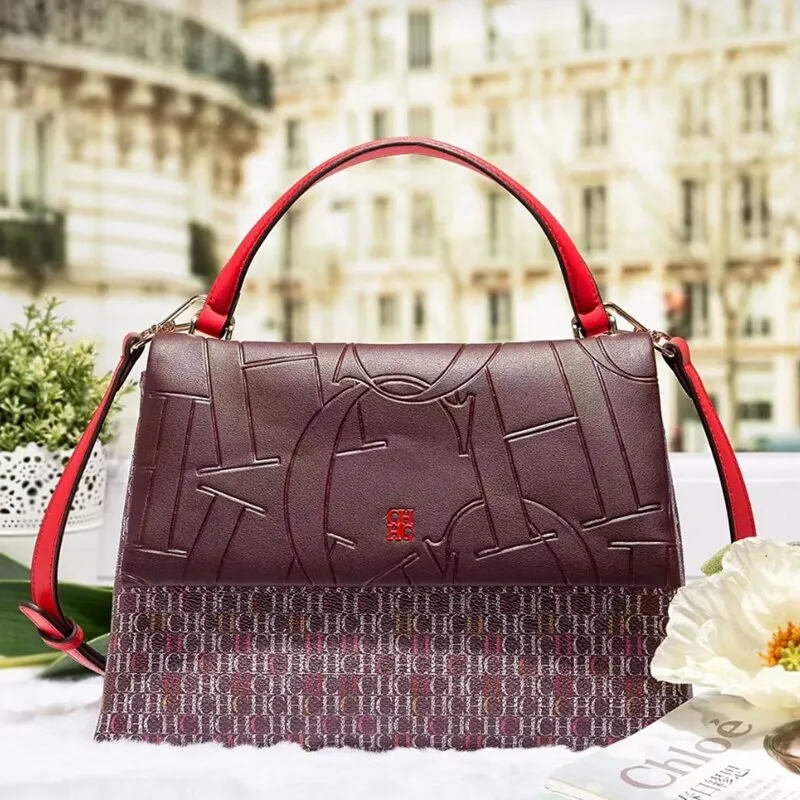 100% Genuine Leather Top-handle Trapeze Bag Luxury Brand Designer Purses