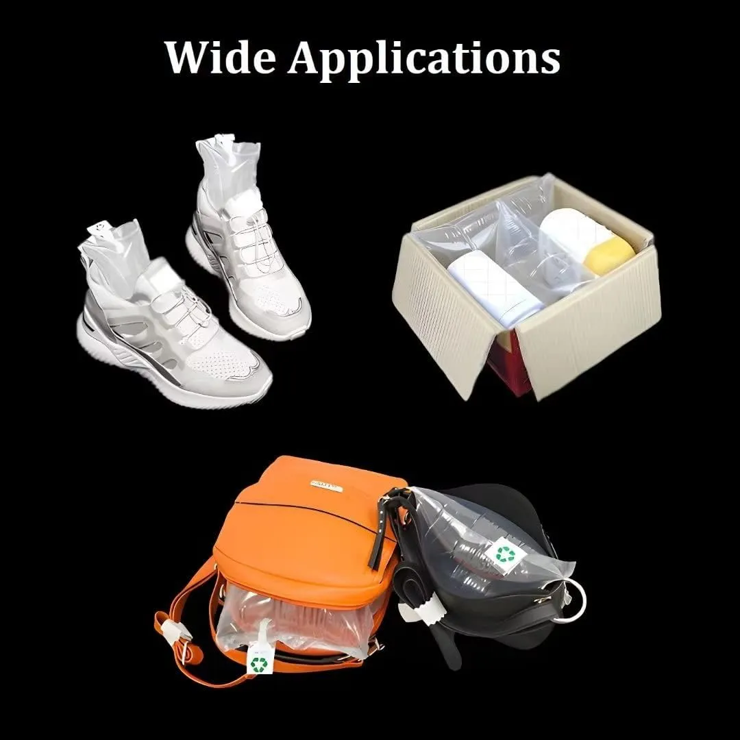 100 Pack BZQZDAI 5.9"x9.8" Clear Plastic Inflatable Air Packaging Bags Air Pillows Air Cushions Buffer Bags Void Fill Cushioning for Shipping and Packaging with Hand Pump