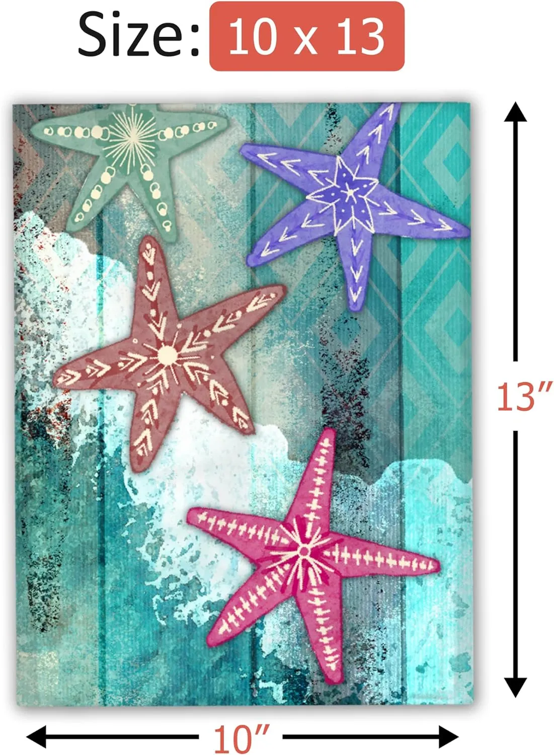 10x13 (100) Starfish Designer Poly Mailers Waterproof Self Sealing Tear Resistant Polymailers Shipping Envelopes Premium Printed Bags For Small Businesses