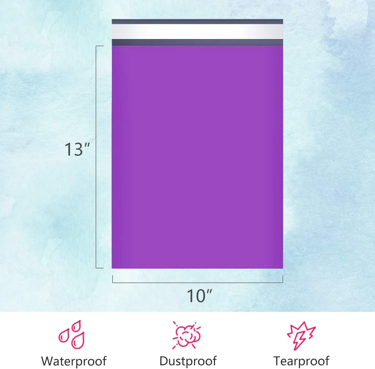 10x13 Inch Purple Poly Mailer Bags