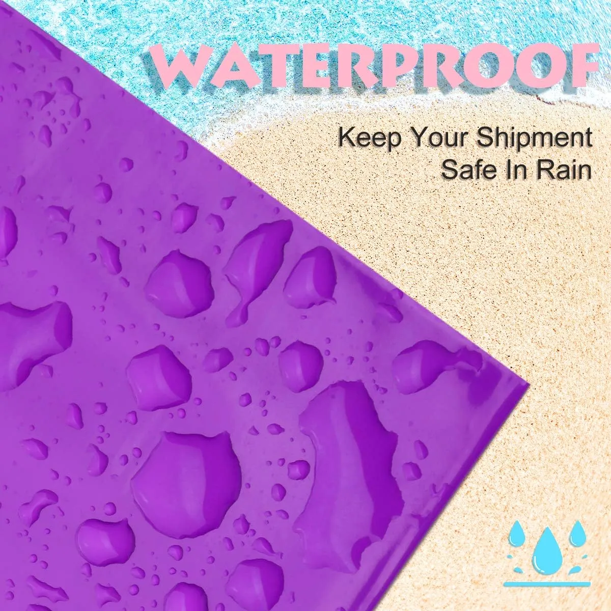 10x13 Inch Purple Poly Mailer Bags