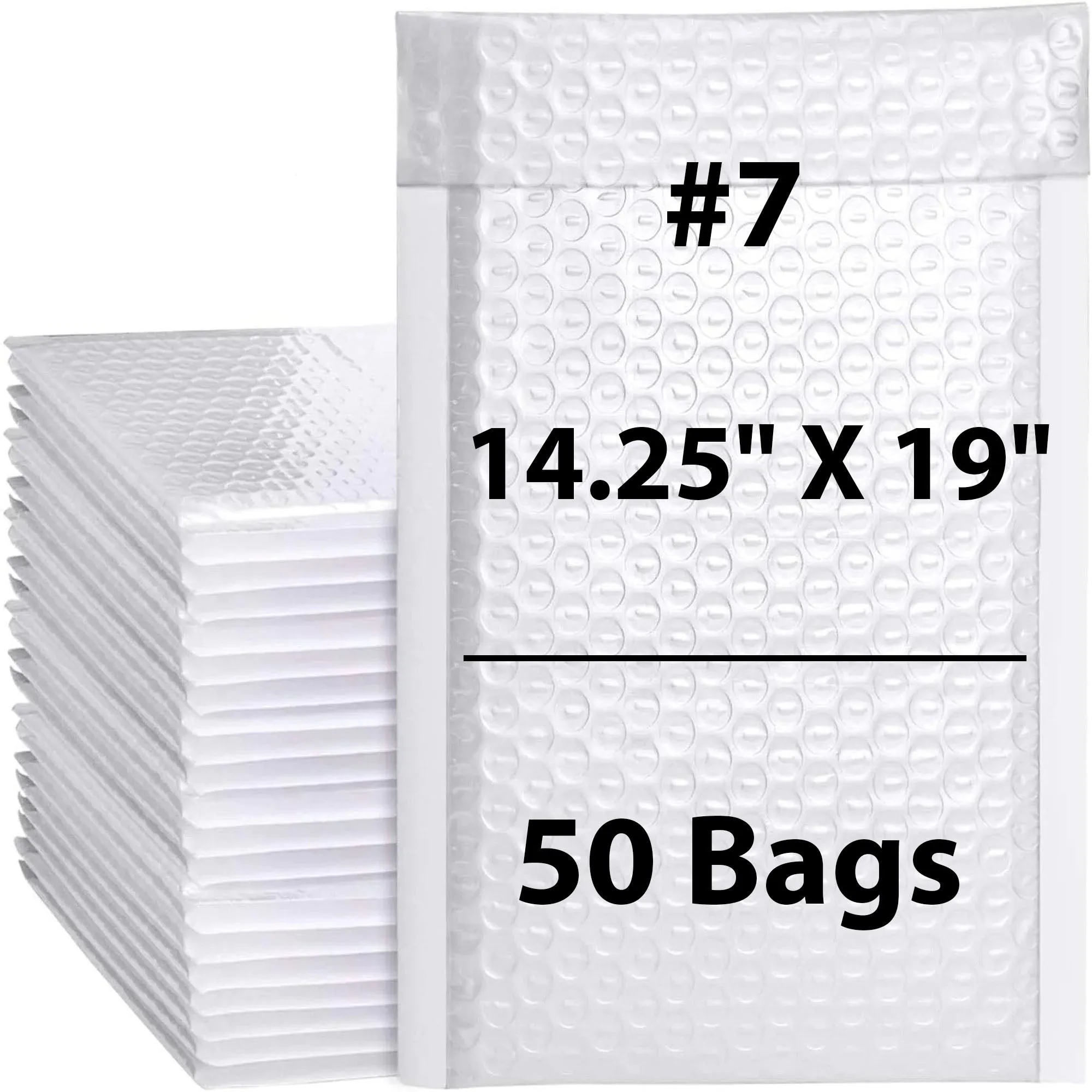 14.25X19 inches Poly Bubble Mailers #7 Self Sealing Padded Envelopes