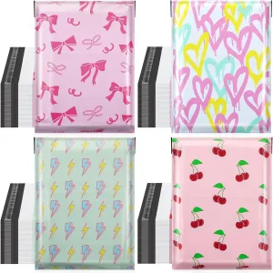 160 Pcs Cute Poly Mailers Bulk 10 x 13 Inch Designer Poly Mailer Packaging Bags Heavy Duty Waterproof Self Seal Shipping Bags Large Mailing Envelopes for Small Business(Lovely)