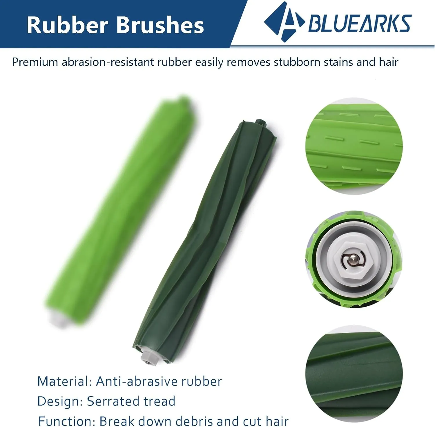 16Pcs Parts Compatible with Roomba i1  J7 i7  i3  i4  EVO i6  i8  i7 J7  Plus E5 E6 E7 Robot Vacuum Cleaner Accessories Kit, 2 Rubber Main Brush 4 Filters 4 Side Brushes 6 Vacuum Bags