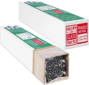 2 Sets Recycling Box for Straight Lamps with Bags, 49 x 8.5 inch Large Straight Lamps Storage Box Holds up to 27 x T12 Tube Lights or 64 x T8 Fluorescent Tubes