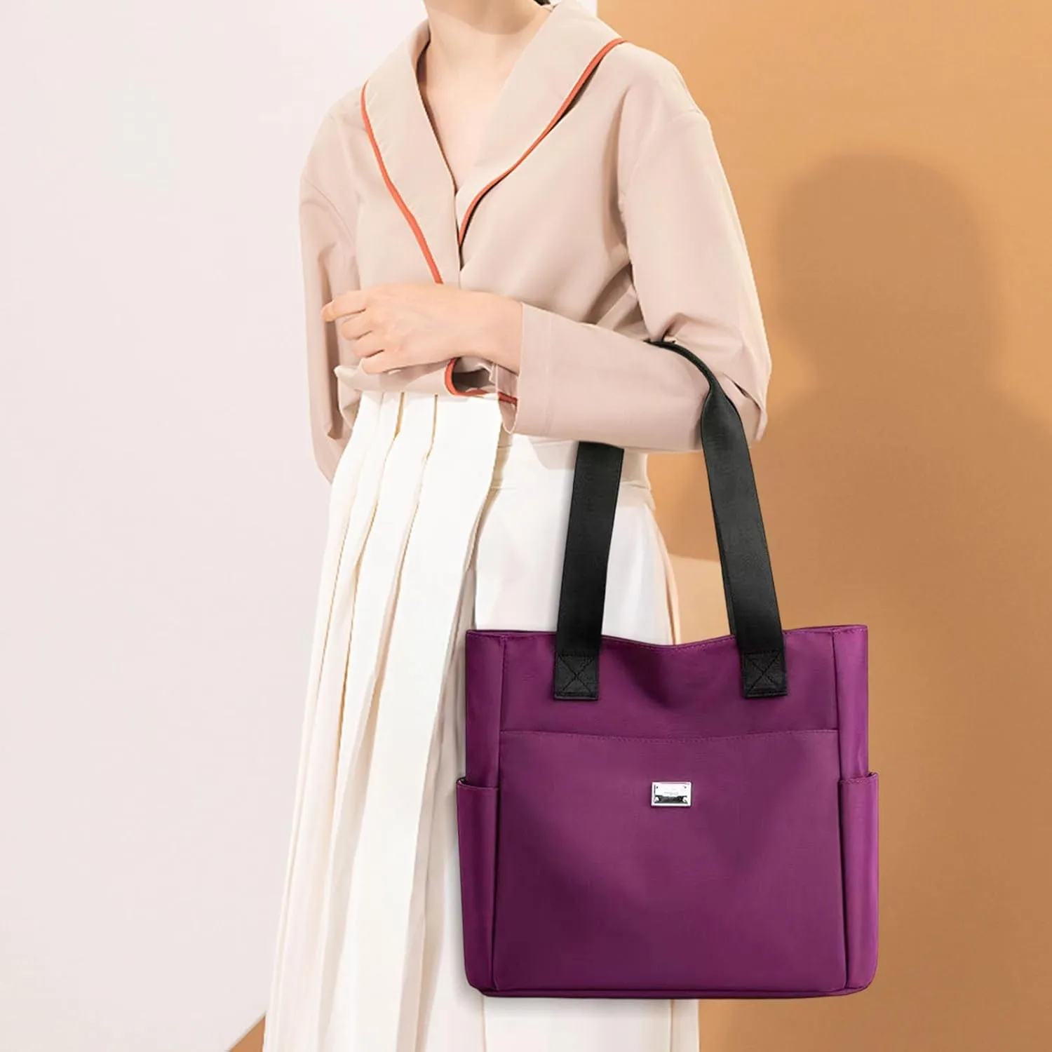 2025 Fashion Women Tote Shoulder Bag, Multi Pockets, Large Capacity, Nylon Shoulder Bag, Beach Bags Crossbody Bags