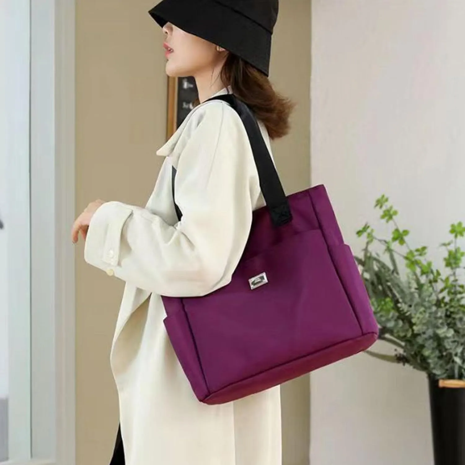 2025 Fashion Women Tote Shoulder Bag, Multi Pockets, Large Capacity, Nylon Shoulder Bag, Beach Bags Crossbody Bags