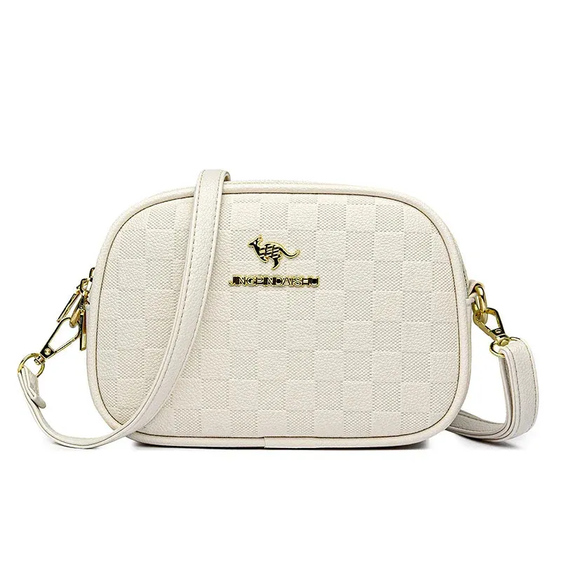 3 Layers Zipper Pockets Quality Crocodile PU Leather Women's Handbags Shoulder CrossBody Bags Light Luxury Female Handbag Sac