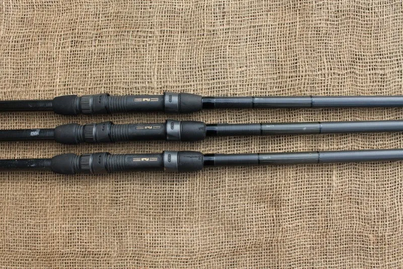 3 x Century AK47 Twin Tip Old School  Carbon Carp Fishing Rods. 1990s. 12'6".2.5lb And 3.5lb T/C.