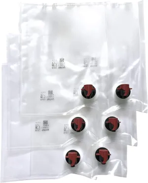 3L Bag-In-Box Bags - Eco-Friendly Glass Bottle Alternative - Easily Bottle, Dispense & Store Wines, Coffees, Cocktails and More! - Great for Home Winemakers (6 pack)