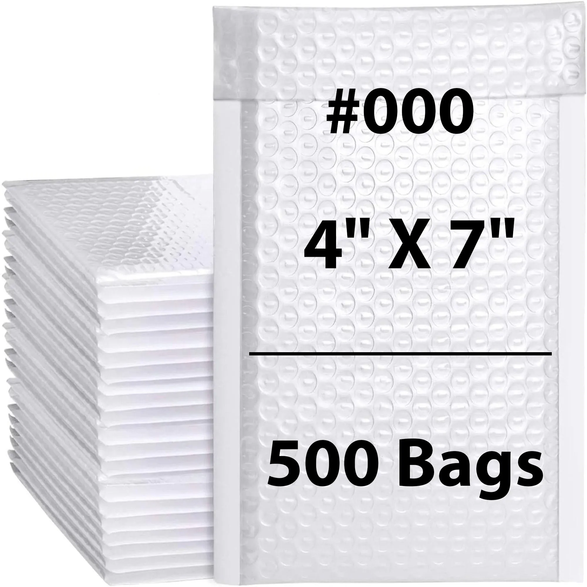 4X7 inches Poly Bubble Mailers #000 Self Sealing Padded Envelopes