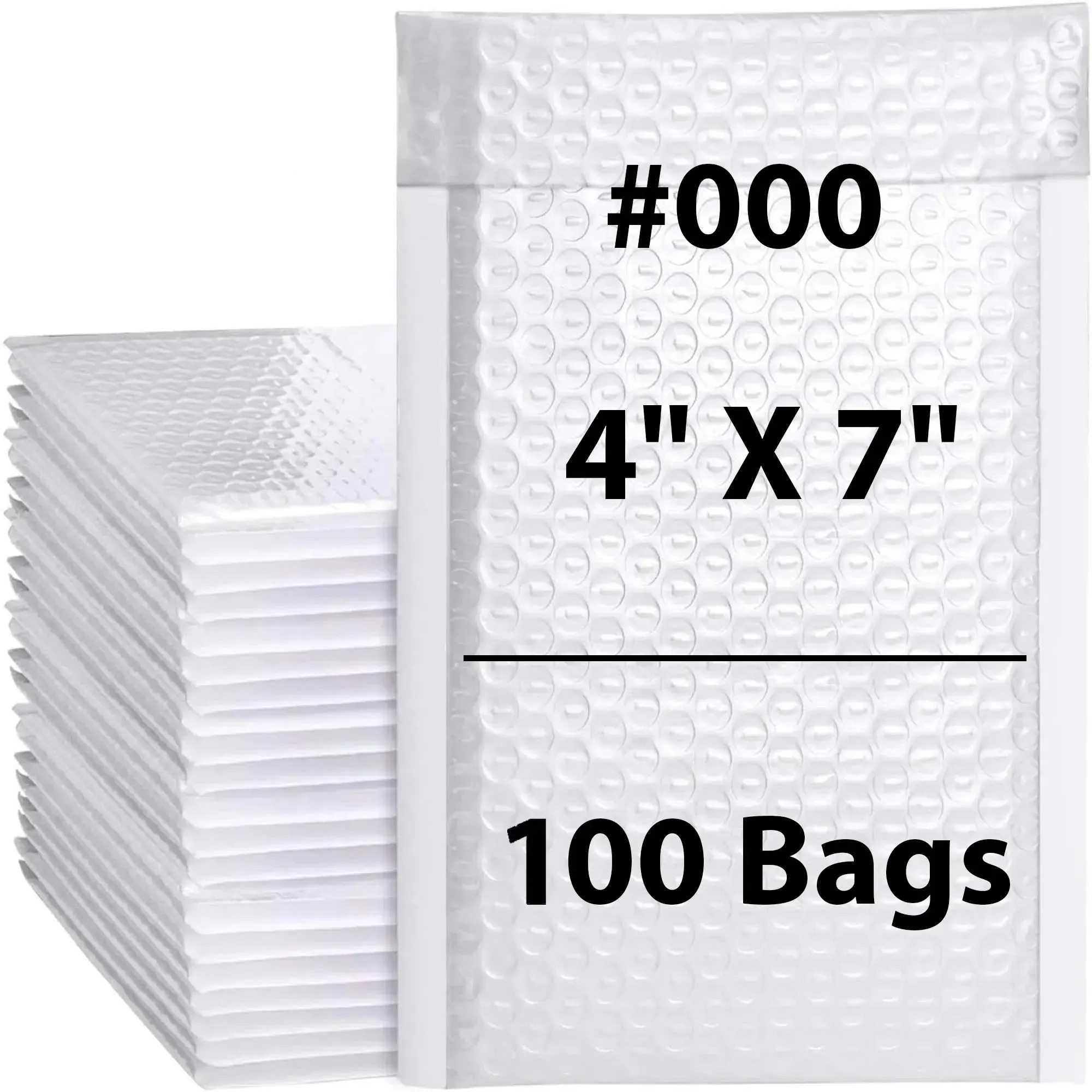 4X7 inches Poly Bubble Mailers #000 Self Sealing Padded Envelopes