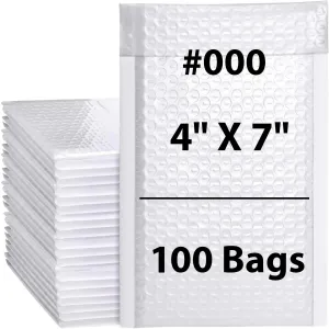 4X7 inches Poly Bubble Mailers #000 Self Sealing Padded Envelopes