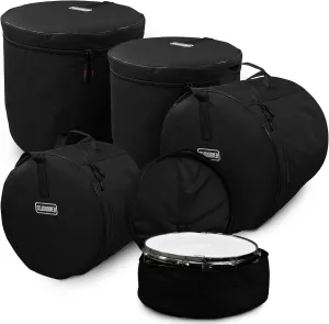 5-Piece Drum Case Set - Travel Bags for Standard Kits, Includes 22" Kick Bag, 12" / 13" / 16" Tom, and 14" Snare, Thick Padding for your Drum Accessories Protection