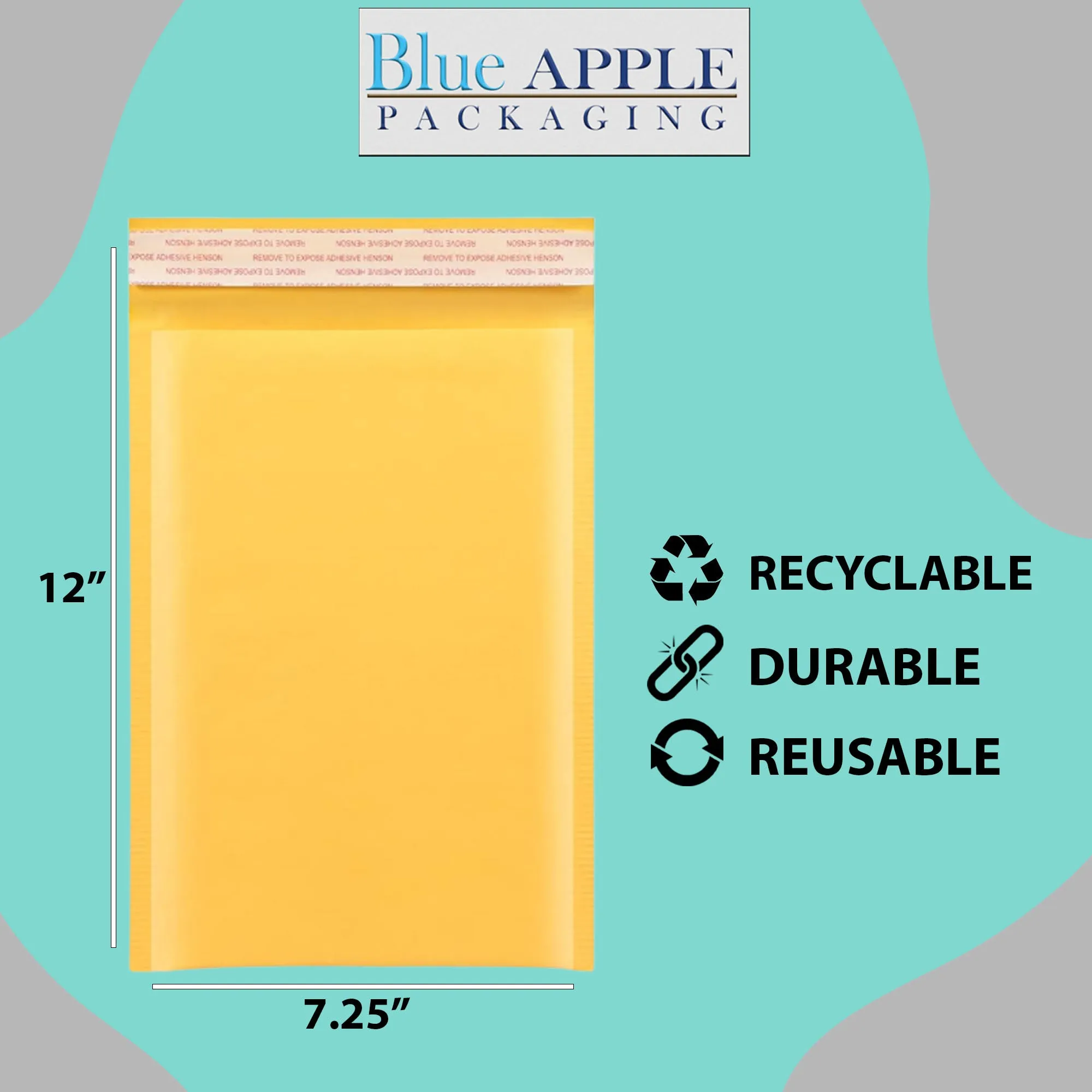 7.25X12 inches Kraft Bubble Mailer #1 Shipping Envelopes