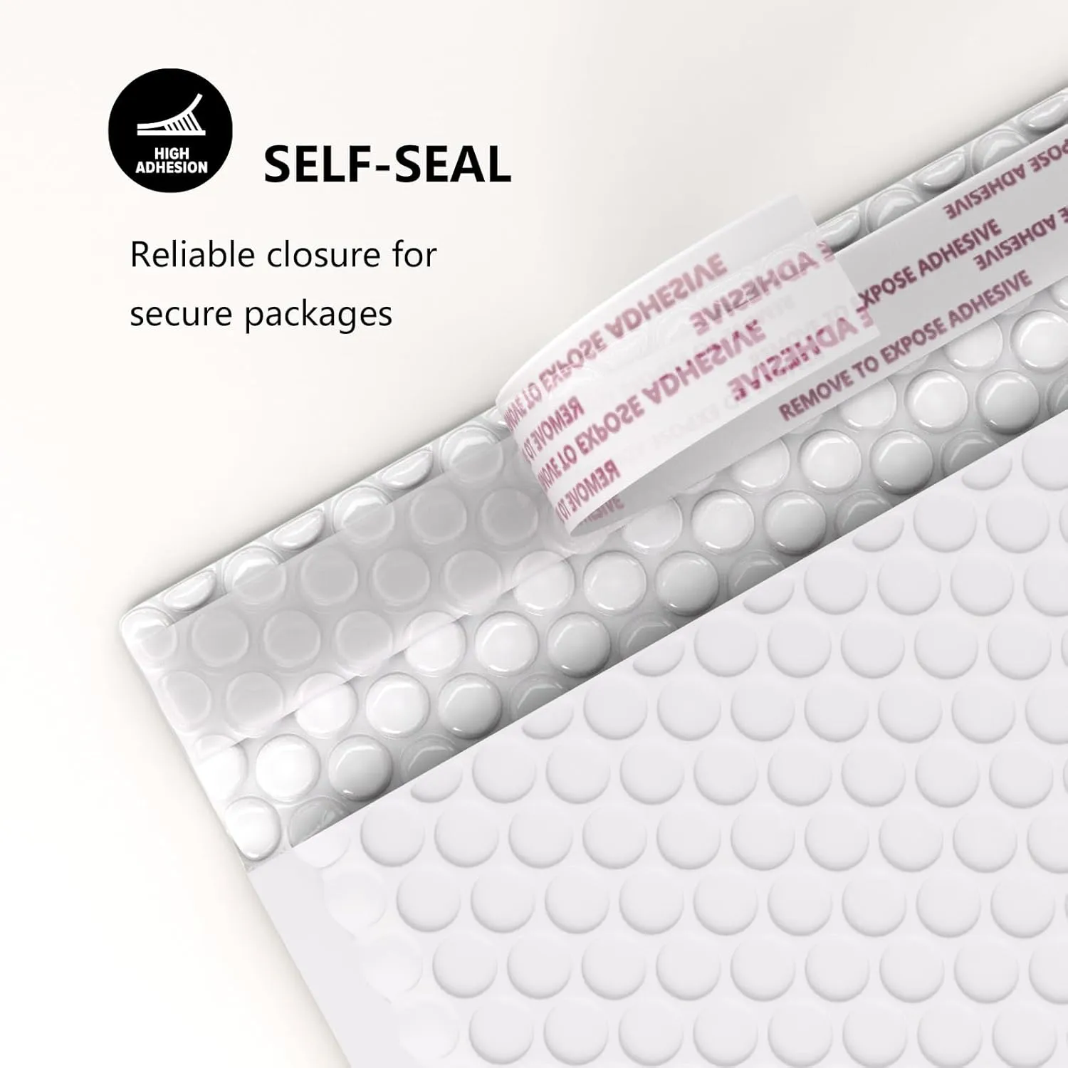 8.5 x 11 Inch Bubble Mailer 40 Pack, Waterproof Padded Envelopes with Strong Self-Seal Adhesive, Cushioning Shipping Bags with Bright Color for Small Business - White