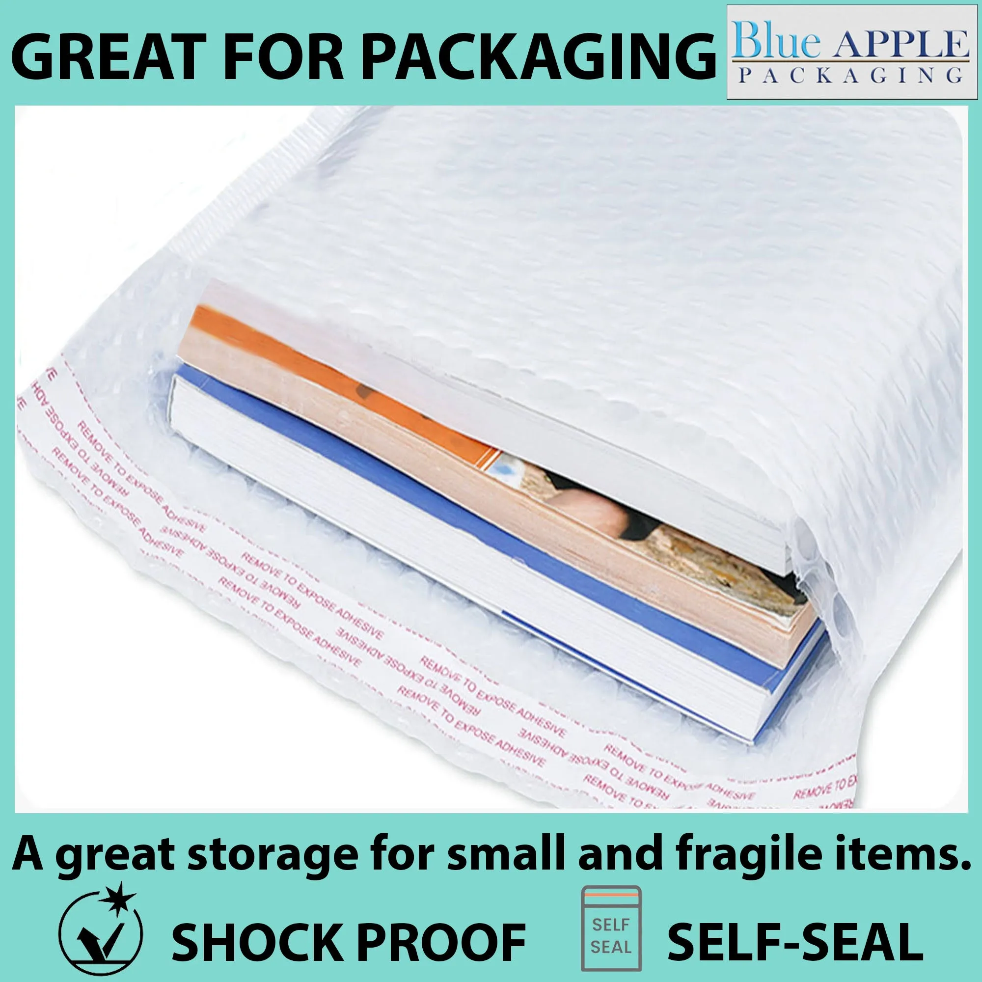 8.5X11 inches Poly Bubble Mailers #2 Self Sealing Padded Envelopes