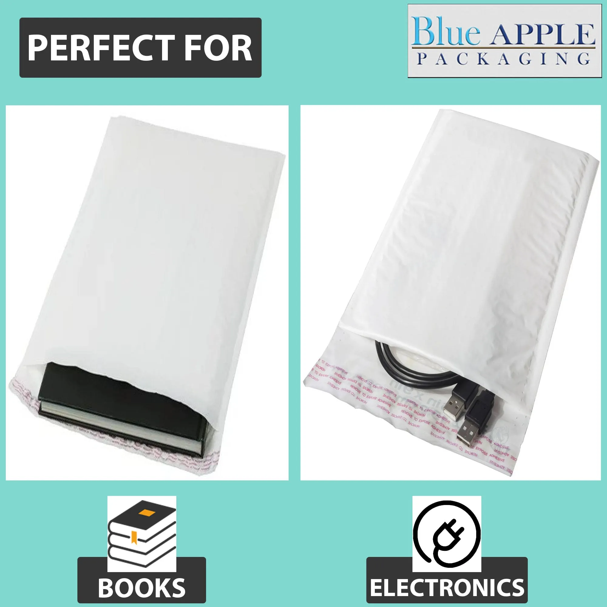 8.5X11 inches Poly Bubble Mailers #2 Self Sealing Padded Envelopes