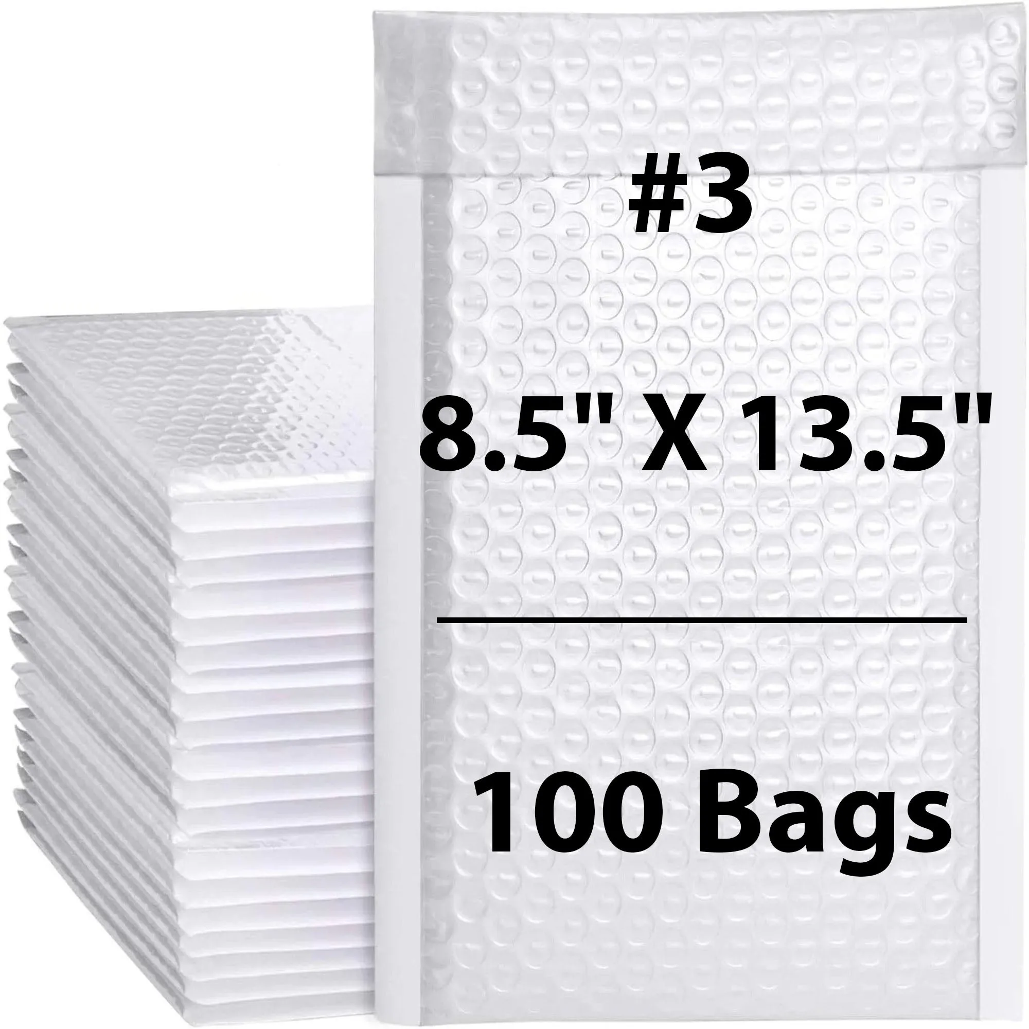 8.5X13.5 inches Poly Bubble Mailers #3 Self Sealing Padded Envelopes