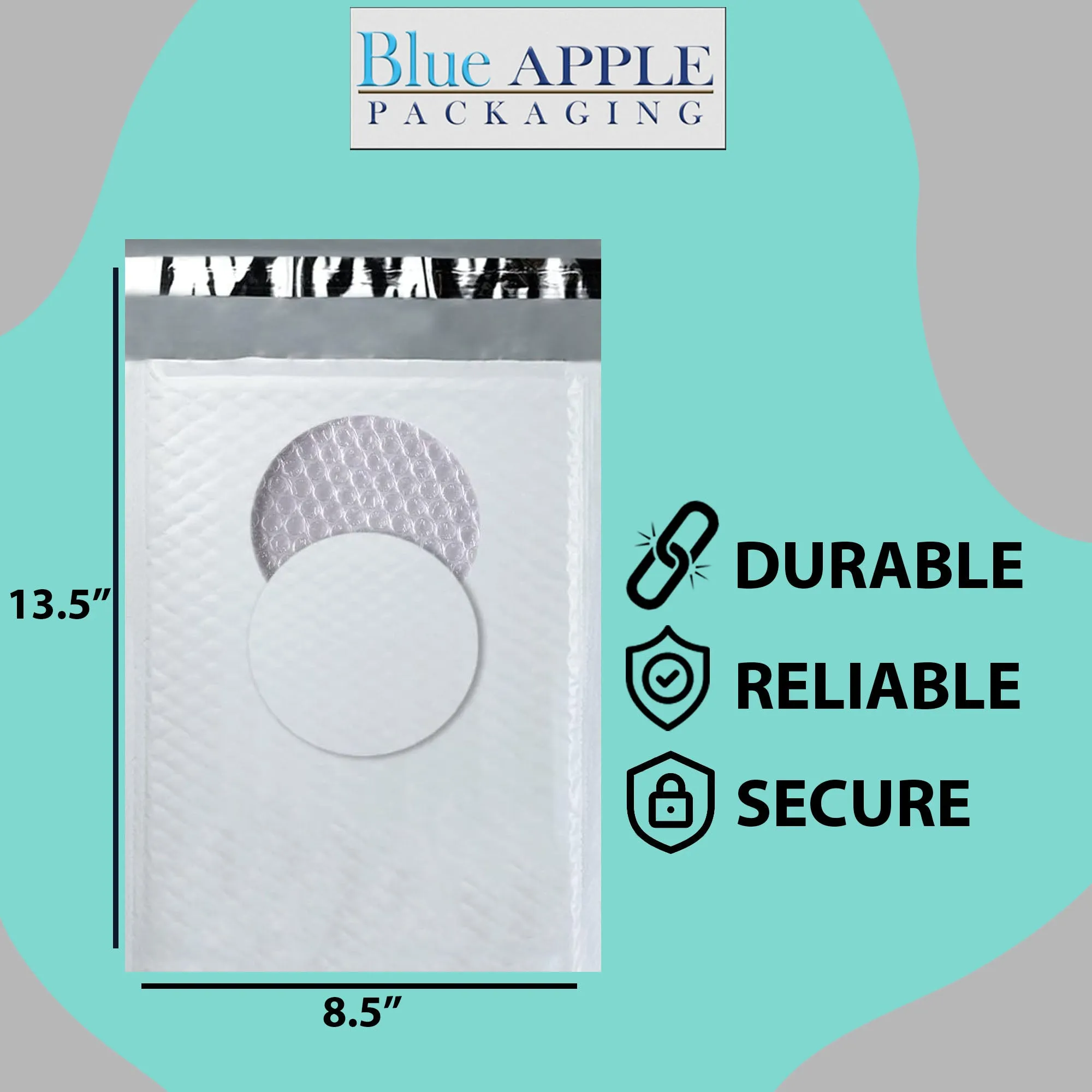 8.5X13.5 inches Poly Bubble Mailers #3 Self Sealing Padded Envelopes