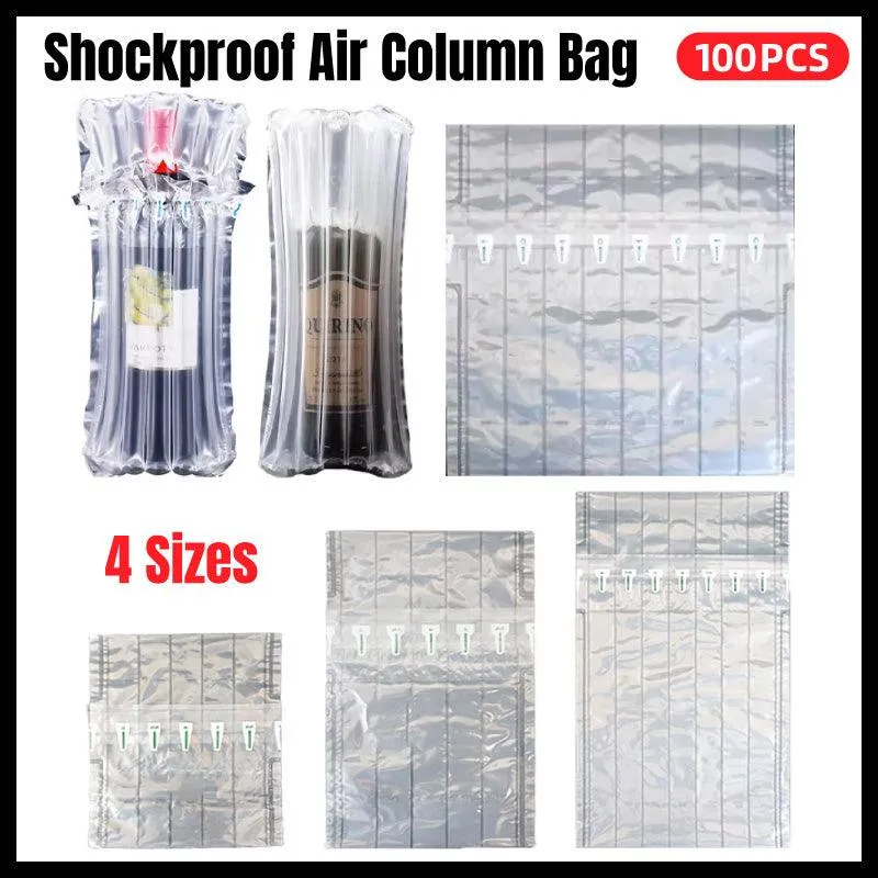 Air Column Bag Shockproof Bubble Packing Wrap Suit 100PCS