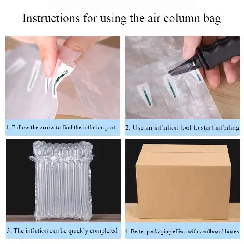 Air Column Bag Shockproof Bubble Packing Wrap Suit 100PCS
