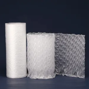 Air Cushion Bubble Film PK003, Void Filling Bags 984 ft X 15 3/4 in X 12 1/2 in per Roll, Inflatable Packaging Bag, Working With T8/T30 Cushion Machine