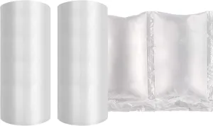Air Cushion Film 72002 Air Pillows Air Bubble Bags Wrap Packing Roll, 1 Roll 200mm X 100mm X 200m X 0.02mm Air Cushion Films ONLY Compatible with JZBRAIN Air Cushion Machine (2 Rolls)