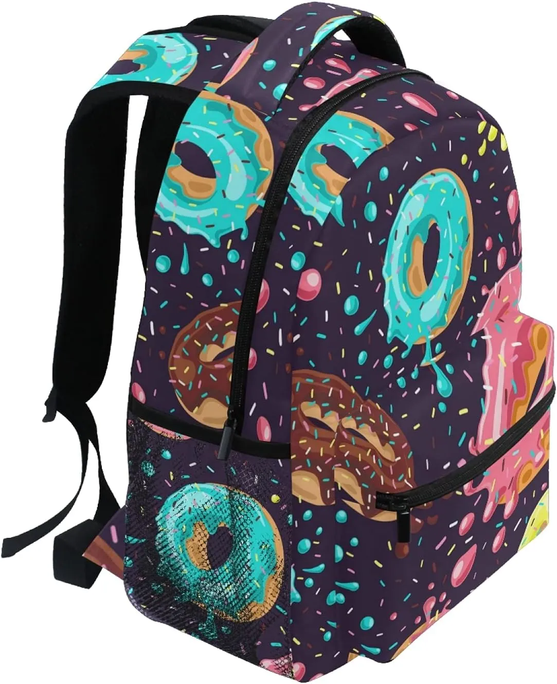 ALAZA Macaron Donuts School Bag Travel Knapsack Bags for Primary Junior High School
