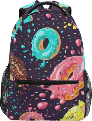 ALAZA Macaron Donuts School Bag Travel Knapsack Bags for Primary Junior High School