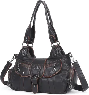 Angel Kiss Hobo Bags for Women Vegan Leather Shoulder Purses and Handbags Ladies Roomy Tote Bags Purse with Crossbody Strap