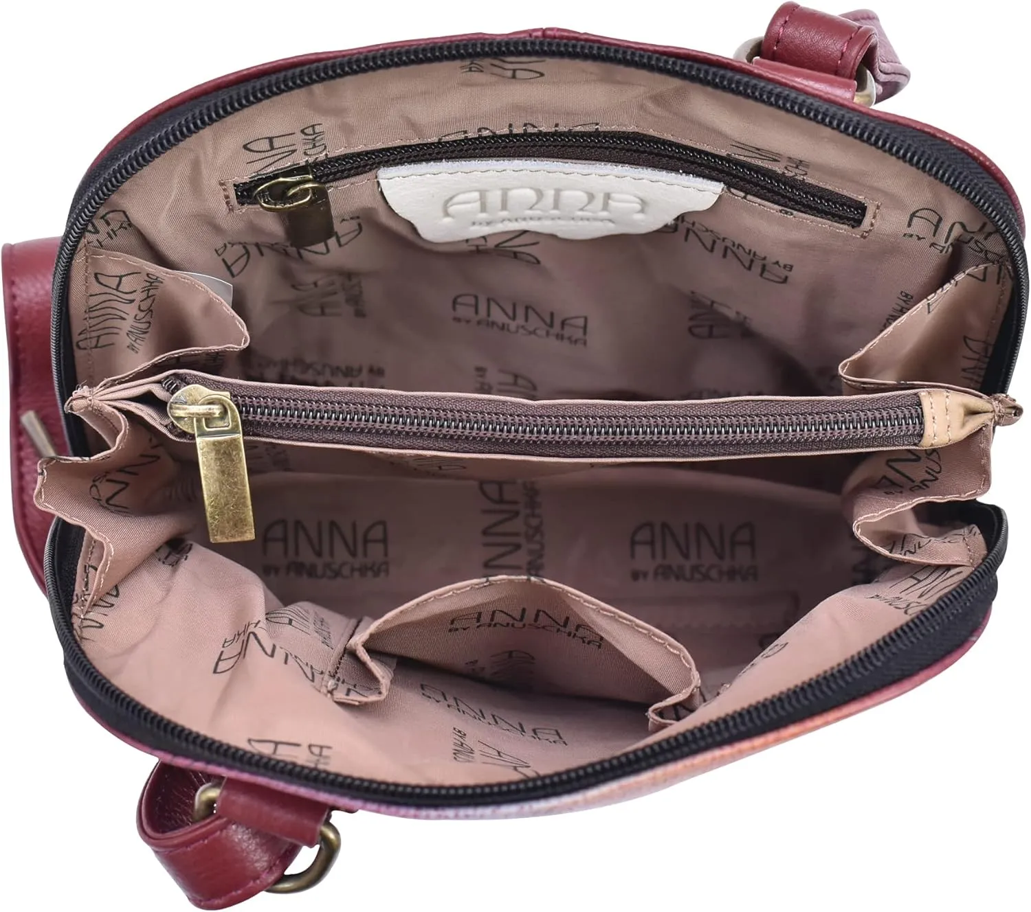 Anna by Anuschka Leather Small Multi Compartment Zip-Around Organizer