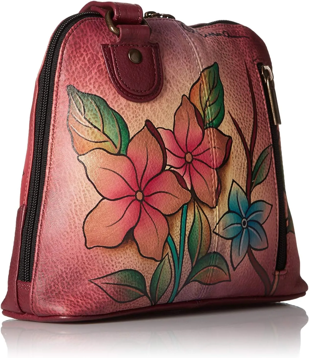 Anna by Anuschka Leather Small Multi Compartment Zip-Around Organizer