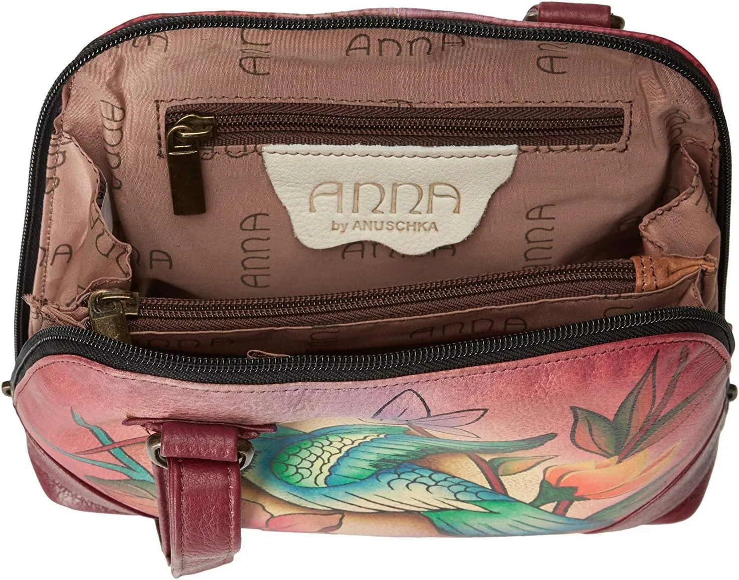 Anna by Anuschka Leather Small Multi Compartment Zip-Around Organizer