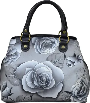 Anna by Anuschka Multi-Compartment Satchel Shoulder Handbag-Leather
