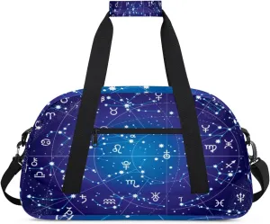 Astrological Sign Fate Kids Duffle Bag for Kids Boys Girls Overnight Travel Bag Kids Duffel Bags Ballet Weekender Bag for School Gym Sport Sleepover Bag