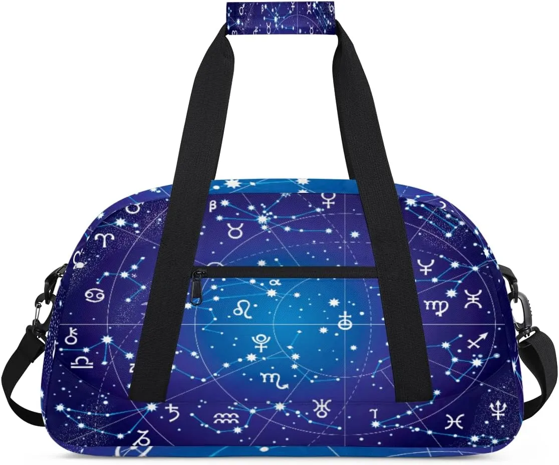 Astrological Sign Fate Kids Duffle Bag for Kids Boys Girls Overnight Travel Bag Kids Duffel Bags Ballet Weekender Bag for School Gym Sport Sleepover Bag