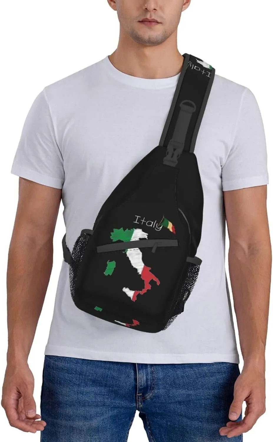 ASYG France Sling Bag France Flag Crossbody Chest Daypack Casual Backpack Shoulder Bag Hiking Bag Franch Bag