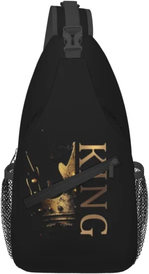 ASYG King Sling Bag Men Shoulder Bag Mens Bag Crossbody Chest Daypack Casual Backpack Bag for Men