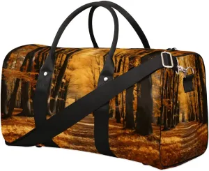 Autumn Trees Travel Duffel bag for Men Women Weekender Overnight Bag Gym Bag Carry On Luggage Bags for Yoga Workout Sports