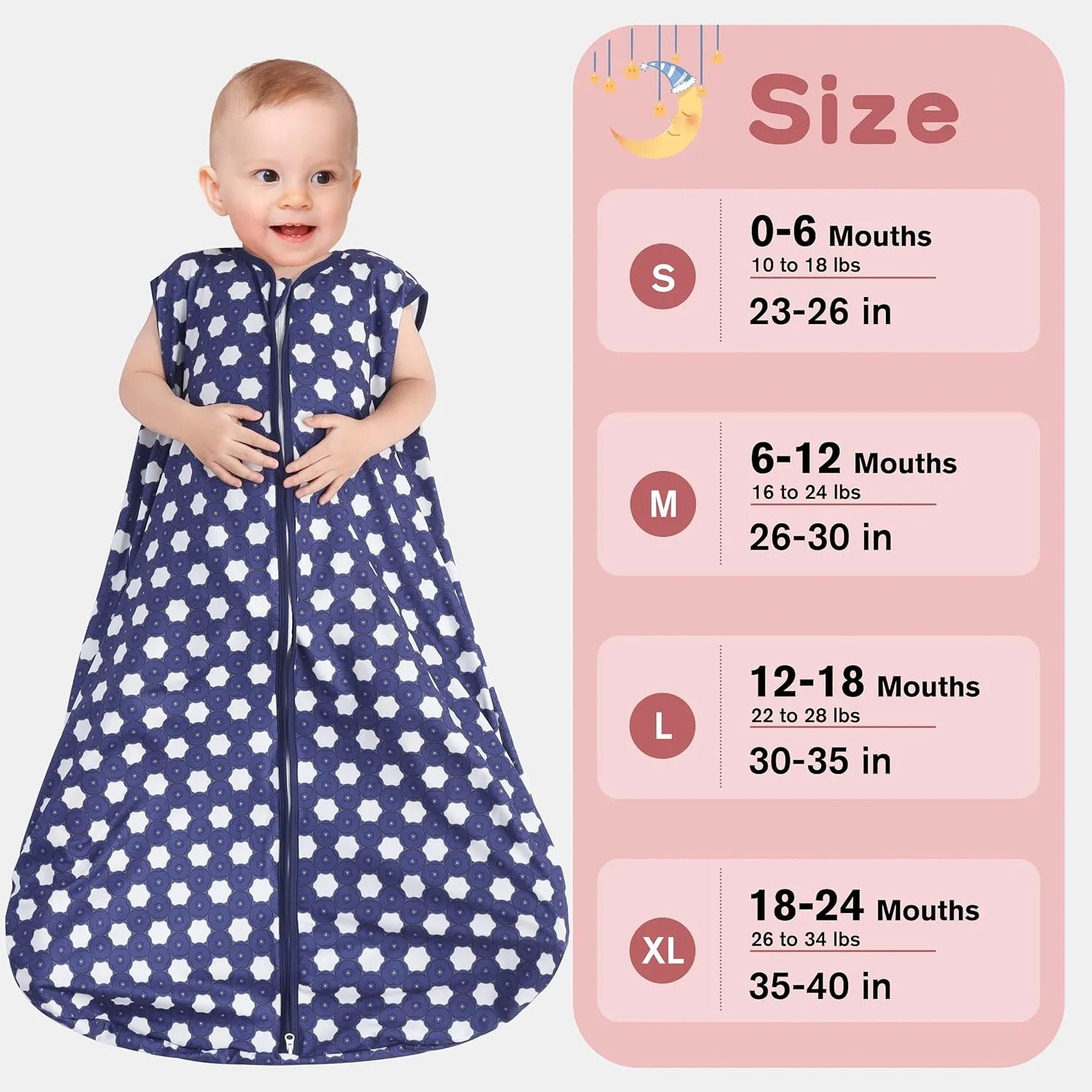 Baby Sleep Sack 0-6 Months 3 Pack Baby Wearable Blanket 100% Rayon Cotton 2-Way Zipper Toddler Sleeping Sack .Comfy Soft Lightweight TOG 0.3 (Elephant&Dinosaur&Hexagon,)