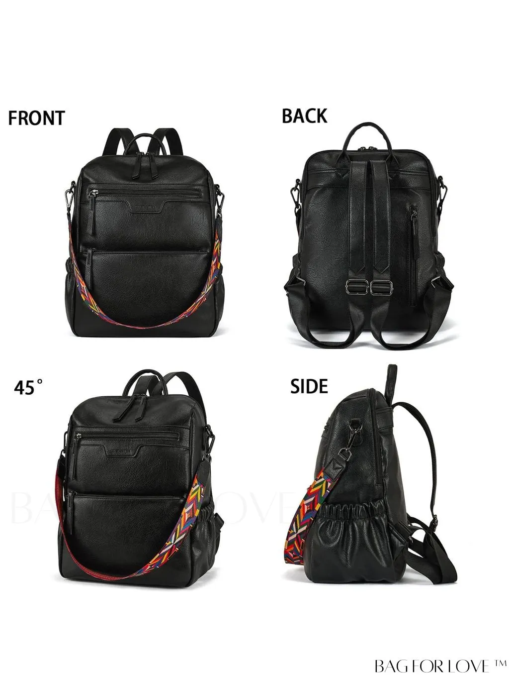 BagForLove - BOSTANTEN Fashion Designer Leather Backpack Purse - Versatile Travel Shoulder Bag for Women
