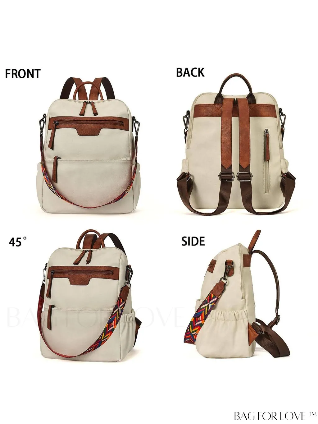 BagForLove - BOSTANTEN Fashion Designer Leather Backpack Purse - Versatile Travel Shoulder Bag for Women