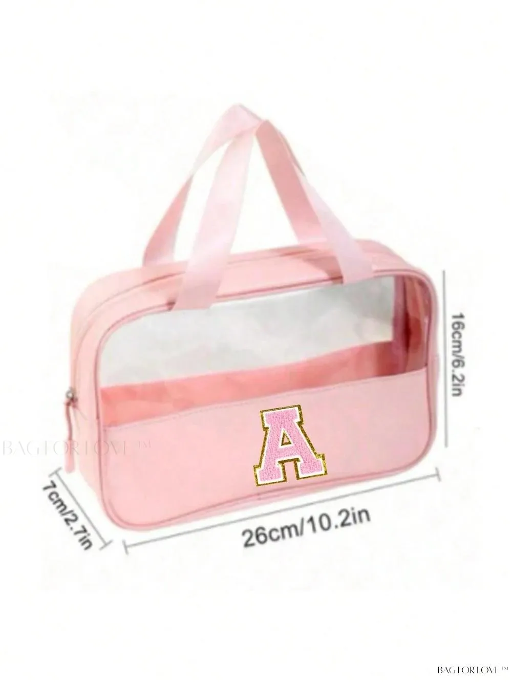 BagForLove - Elegant Woman's PU Leather Cosmetic Bag with Carrying Strap