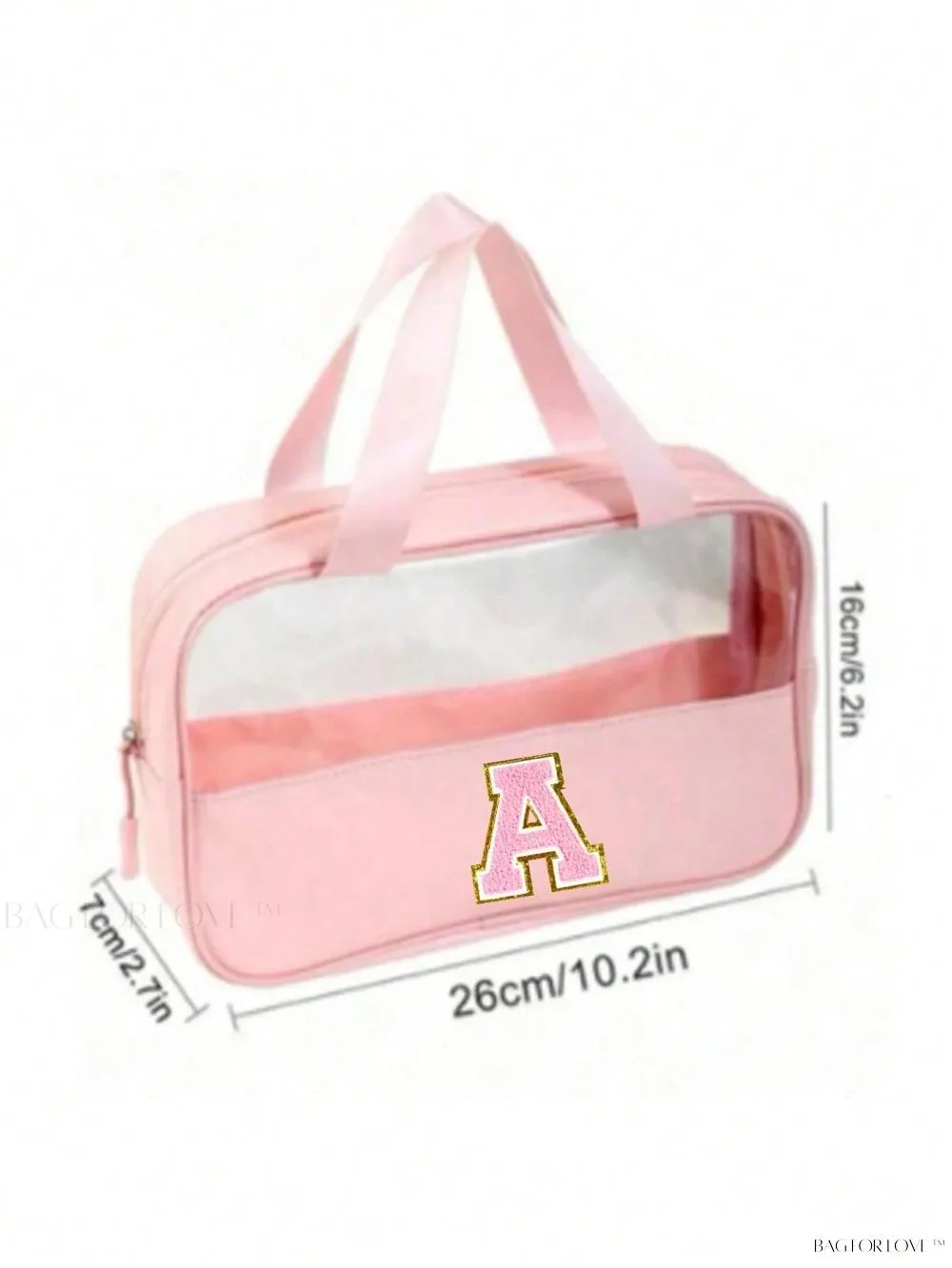 BagForLove - Elegant Woman's PU Leather Cosmetic Bag with Carrying Strap