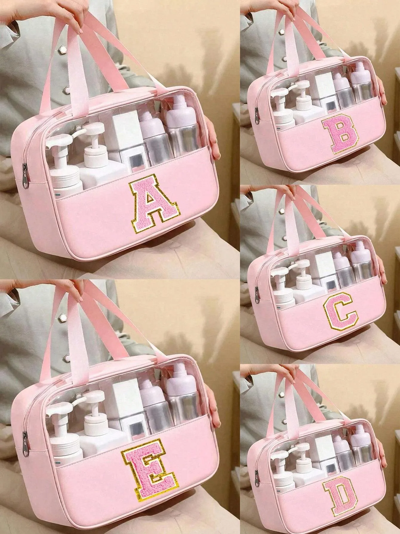 BagForLove - Elegant Woman's PU Leather Cosmetic Bag with Carrying Strap