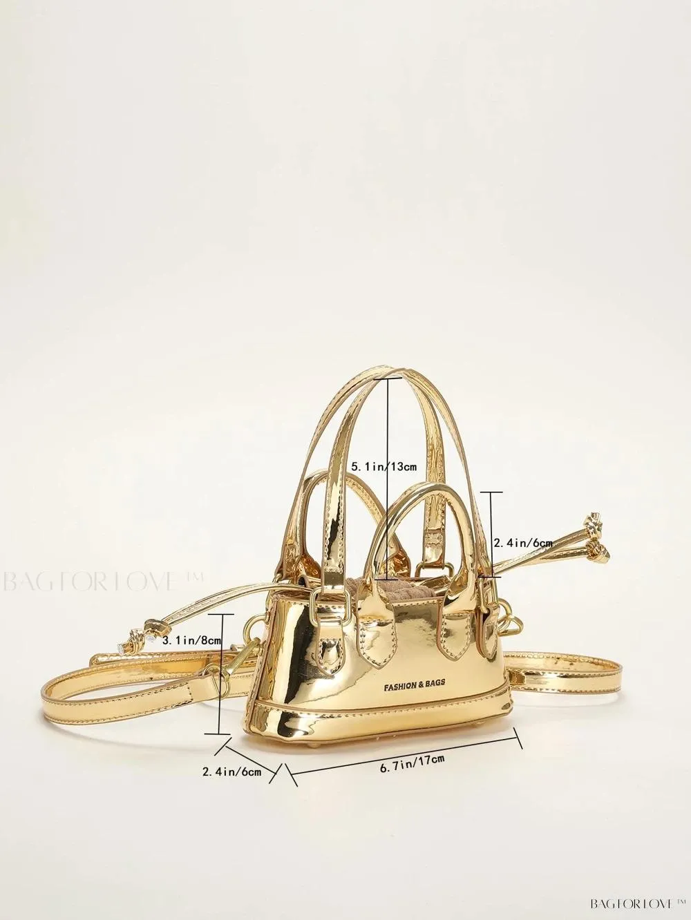 BagForLove - Lady's Little Treasure A Must-Have PU Contrast-Colored Handbag