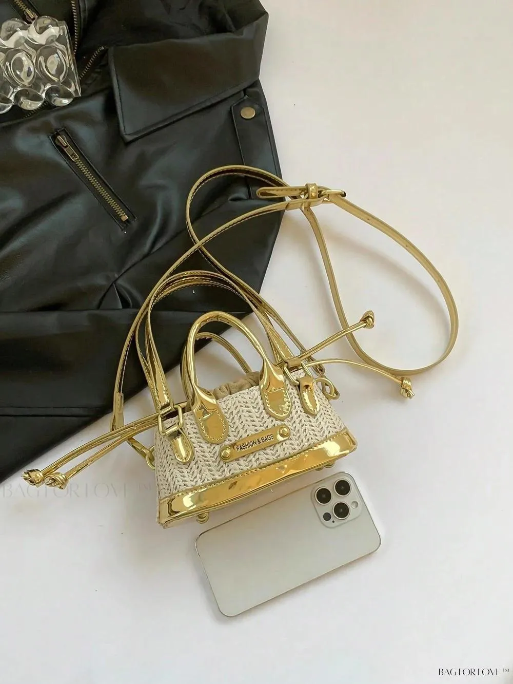 BagForLove - Lady's Little Treasure A Must-Have PU Contrast-Colored Handbag