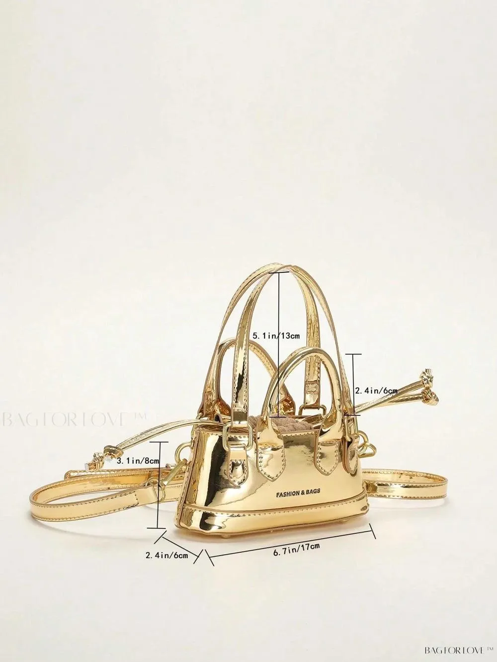 BagForLove - Lady's Little Treasure A Must-Have PU Contrast-Colored Handbag